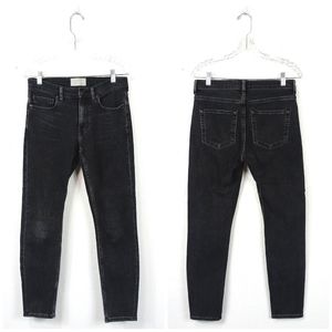 Everlane Mid Rise Washed Black Skinny Jeans Size 26 Regular